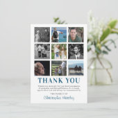 悔やみや弔慰写真コラージュ葬儀 サンキューカード (スタンド正面)