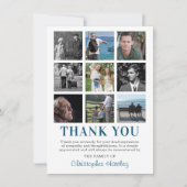 悔やみや弔慰写真コラージュ葬儀 サンキューカード (正面)