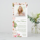 悔やみや弔慰写真葬式サンキューカードの花 招待状 (スタンド正面)