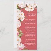 悔やみや弔慰写真葬式サンキューカードの花 招待状 (裏面)