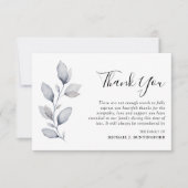 悔やみや弔慰冬葉写真サンキューカード サンキューカード (正面)