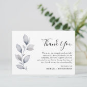 悔やみや弔慰冬葉写真サンキューカード サンキューカード (スタンド正面)