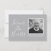 悔やみや弔慰冬葉写真サンキューカード サンキューカード (裏面)