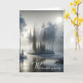 悔やみや弔慰凍ってい河川 カード (黄色い花)