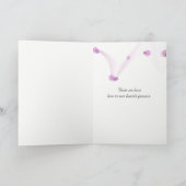 悔やみや弔慰出血ハート花 カード (内部)