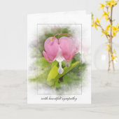 悔やみや弔慰出血ハート花 カード (黄色い花)