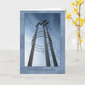 悔やみや弔慰十字 カード (黄色い花)