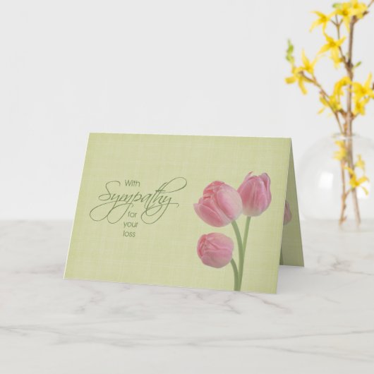 悔やみや弔慰唇 カード (黄色い花)