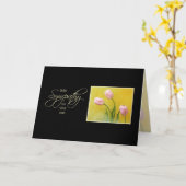 悔やみや弔慰唇 カード (黄色い花)