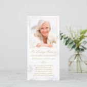 悔やみや弔慰大理石金ゴールドスクリプトクロスフォト祈りの言葉 (スタンド正面)