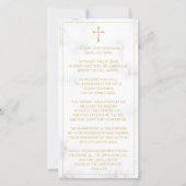 悔やみや弔慰大理石金ゴールドスクリプトクロスフォト祈りの言葉 (裏面)