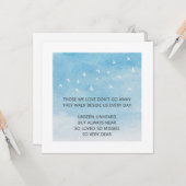 悔やみや弔慰好きな人は行かない遠くに カード (正面/裏面インサイチュ)