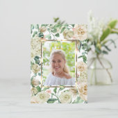 悔やみや弔慰好きな記憶フローラありがとう写真 サンキューカード (スタンド正面)