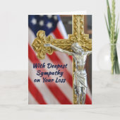 悔やみや弔慰宗教キリスト教軍隊愛国心 カード (正面)