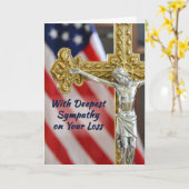 悔やみや弔慰宗教キリスト教軍隊愛国心 カード (黄色い花)