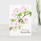 悔やみや弔慰宗教的なバイブル聖句ドグウッド花 カード (正面)