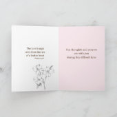 悔やみや弔慰宗教的なバイブル聖句ドグウッド花 カード (内部)