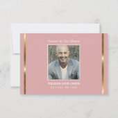 悔やみや弔慰宗教的金ゴールドクロスありがとう |写真 サンキューカード (裏面)