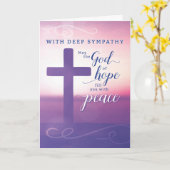 悔やみや弔慰希望の神があなたを平和に満たすこと カード (黄色い花)