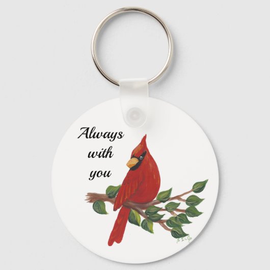 悔やみや弔慰常にあなたとの(鳥)ショウジョウコウカンチョウ キーホルダー (正面)
