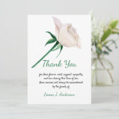 悔やみや弔慰忌引き水彩ベージュバラ サンキューカード (スタンド正面)