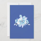 悔やみや弔慰忌避水色フローラ サンキューカード (裏面)