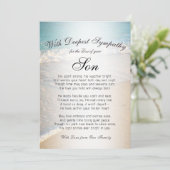 悔やみや弔慰息子を失う カード (スタンド正面)