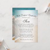 悔やみや弔慰息子を失う カード (正面/裏面インサイチュ)