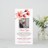 悔やみや弔慰愛するメモリーマグノリアありがとう写真 サンキューカード (スタンド正面)