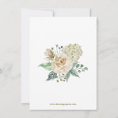 悔やみや弔慰愛するメモリcremeフローラありがとう サンキューカード (裏面)