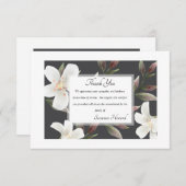 悔やみや弔慰感謝フローラ サンキューカード (正面/裏面)