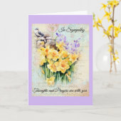 悔やみや弔慰折りカード カード (黄色い花)