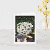 悔やみや弔慰折りカード カード (黄色い花)