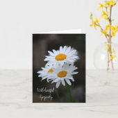悔やみや弔慰折りグリーティングカード付き カード (黄色い花)