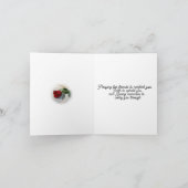 悔やみや弔慰折り畳みグリーティングカード カード (内部)