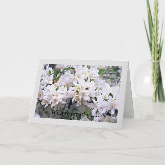 悔やみや弔慰折り畳みグリーティングカード カード (正面)