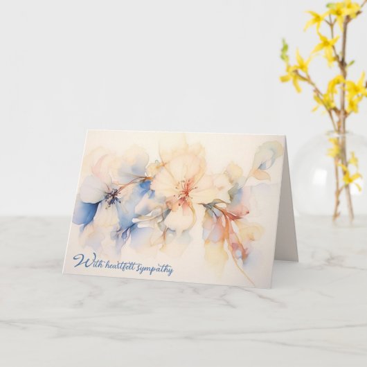 悔やみや弔慰抽象芸術ハナミズキの花 カード (黄色い花)