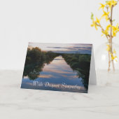 悔やみや弔慰抽象芸術景観 カード (黄色い花)