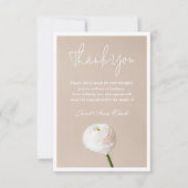 悔やみや弔慰有難お花付きノートカード サンキューカード (正面)