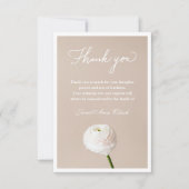 悔やみや弔慰有難お花付きノートカード サンキューカード (正面)