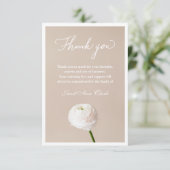 悔やみや弔慰有難お花付きノートカード サンキューカード (スタンド正面)