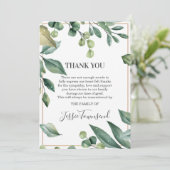 悔やみや弔慰植物水彩写真 サンキューカード (スタンド正面)