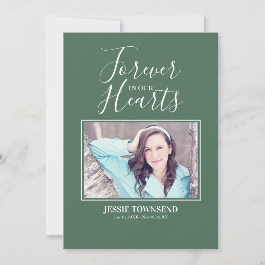 悔やみや弔慰植物水彩写真 サンキューカード (裏面)