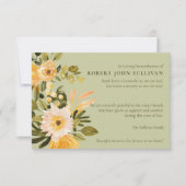 悔やみや弔慰死別フォト葬儀サンキューカード (正面)