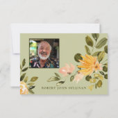 悔やみや弔慰死別フォト葬儀サンキューカード (裏面)