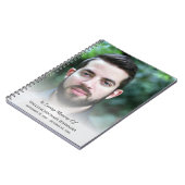 悔やみや弔慰死別葬記念カスタム写真 ノートブック (左側)