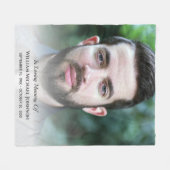 悔やみや弔慰死別葬記念カスタム写真 フリースブランケット (正面(横))