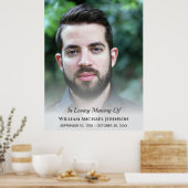 悔やみや弔慰死別葬記念カスタム写真 ポスター (キッチン)