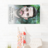 悔やみや弔慰死別葬記念カスタム写真 横断幕 (インサイチュ)