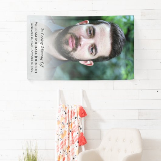 悔やみや弔慰死別葬記念カスタム写真 横断幕 (インサイチュ)